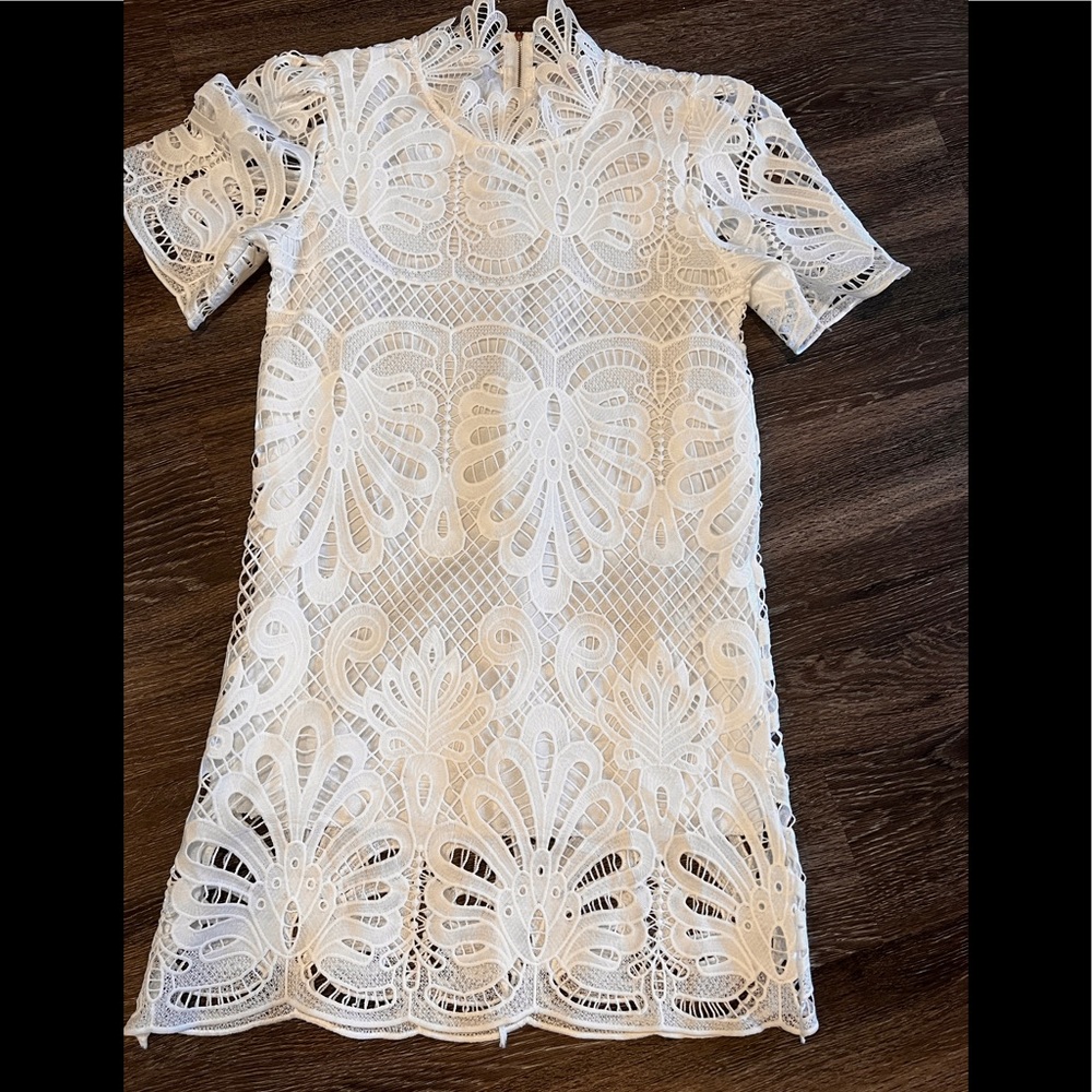 Women dress very elegant color white and blue